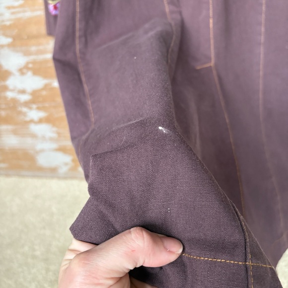 Vintage Plenty Tracy Reese Embroidered Floral Duster Coat Boho Western Womens 8 - Picture 4 of 5